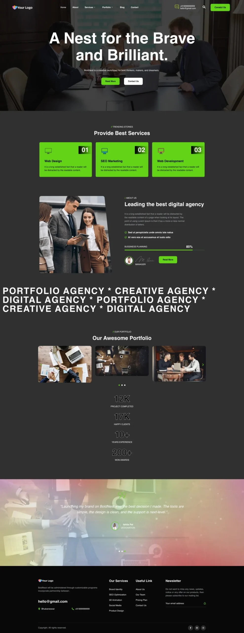 Premium Digital Agency Website | Modern Creative Portfolio | Buy, Customize & Sell to Clients