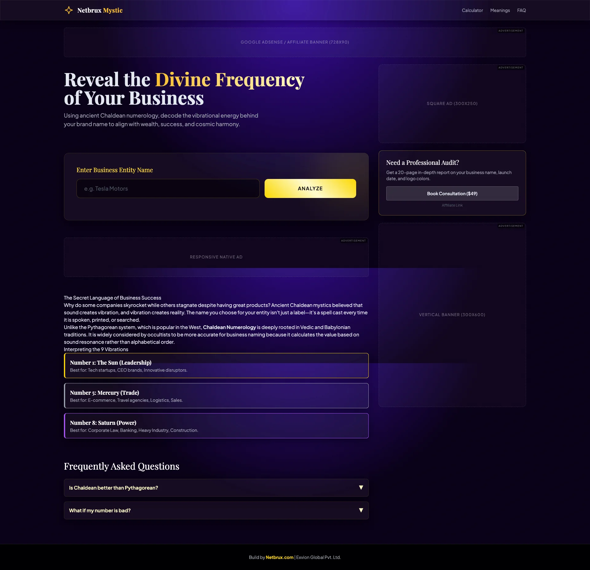 Business Name Numerology Calculator Resell Rights