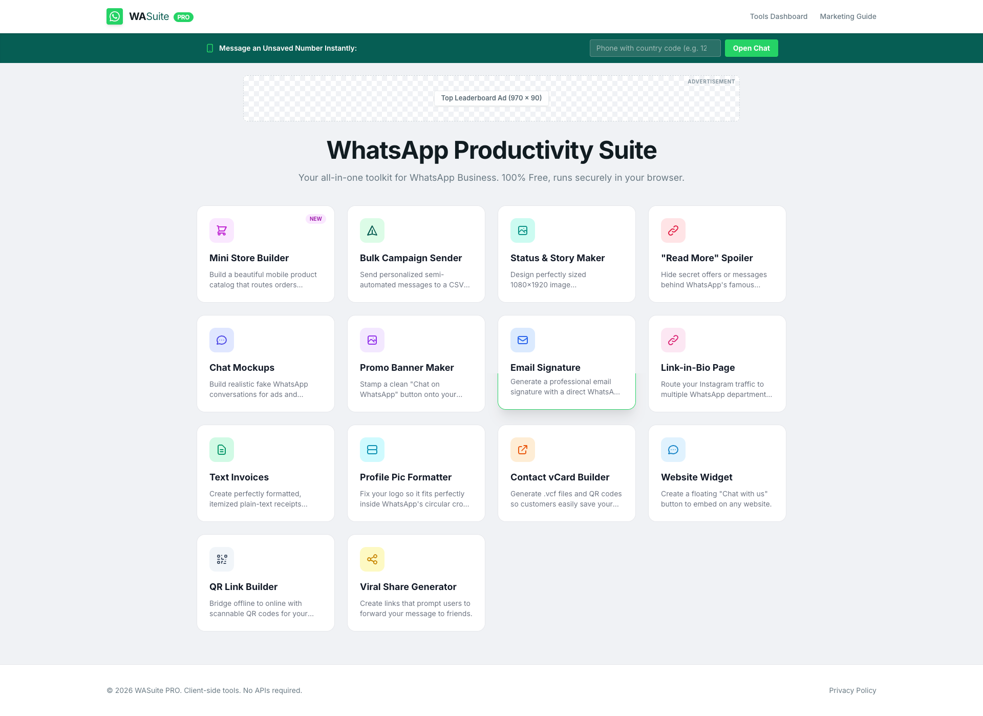 WhatsApp Productivity Suite